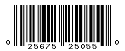 UPC barcode number 025675250550