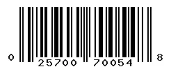 UPC barcode 025700700548