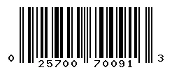 UPC barcode 025700700913