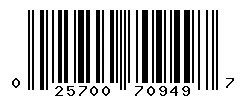 025700709497 barcode