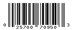 UPC barcode number 025700709503