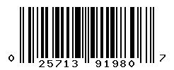 UPC barcode number 025713919807 lookup