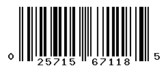 UPC barcode number 025715671185