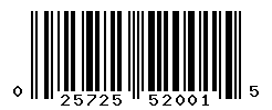 UPC barcode number 025725520015