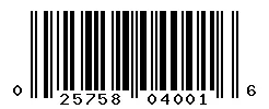 025758040016 barcode