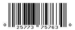 UPC barcode number 025773757630