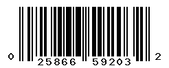 UPC barcode number 025866592032