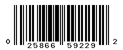 UPC barcode number 025866592292