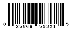 UPC barcode number 025866593015