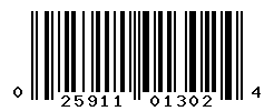 UPC barcode number 025911013024