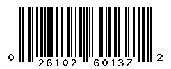 UPC barcode number 026102601372