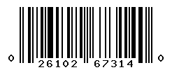 UPC barcode number 026102673140