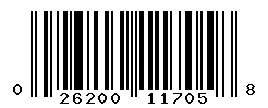 UPC barcode 026200117058