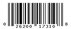 UPC barcode number 026200173108