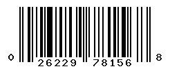 UPC barcode number 026229781568