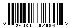 UPC barcode number 026301878865