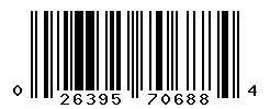UPC barcode number 026395706884