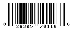 UPC barcode 026395761166