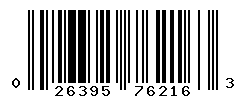 upc 026395762163 barcode image