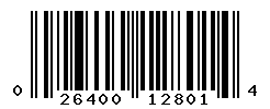 UPC barcode number 026400128014