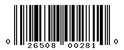 upc 026508002810 barcode image