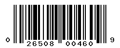 UPC barcode number 026508004609