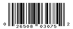 UPC barcode number 026508030752