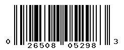 UPC barcode number 026508052983