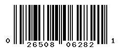 UPC barcode number 026508062821