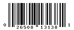 UPC barcode number 026508131381