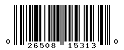 UPC barcode number 026508153130