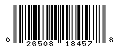 UPC barcode number 026508184578