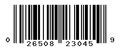 UPC barcode number 026508230459