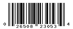 UPC barcode number 026508230534