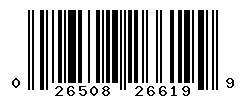 UPC barcode number 026508266199