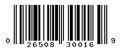 upc 026508300169 barcode image