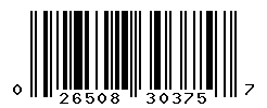 UPC barcode number 026508303757