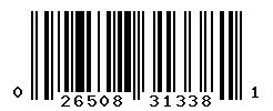 UPC barcode number 026508313381