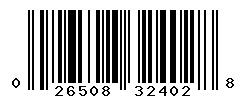 UPC barcode number 026508324028