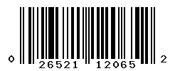 UPC barcode number 026521120652