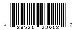 upc 026521230122 barcode image
