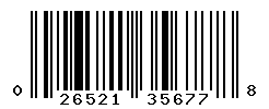 UPC barcode number 026521356778