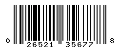 UPC barcode 026521356778