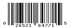 UPC barcode number 026521647715