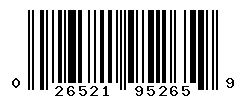 UPC barcode number 026521952659