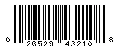 UPC barcode 026529432108
