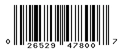 UPC barcode 026529478007