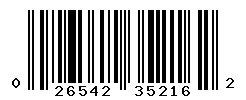 UPC barcode number 026542352162
