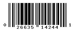 UPC barcode number 026635142441