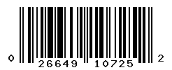 UPC barcode number 026649107252